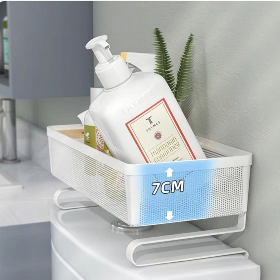 Homero Premium Carbon Steel Bathroom Mesh Design Multipurpose Storage Organizer