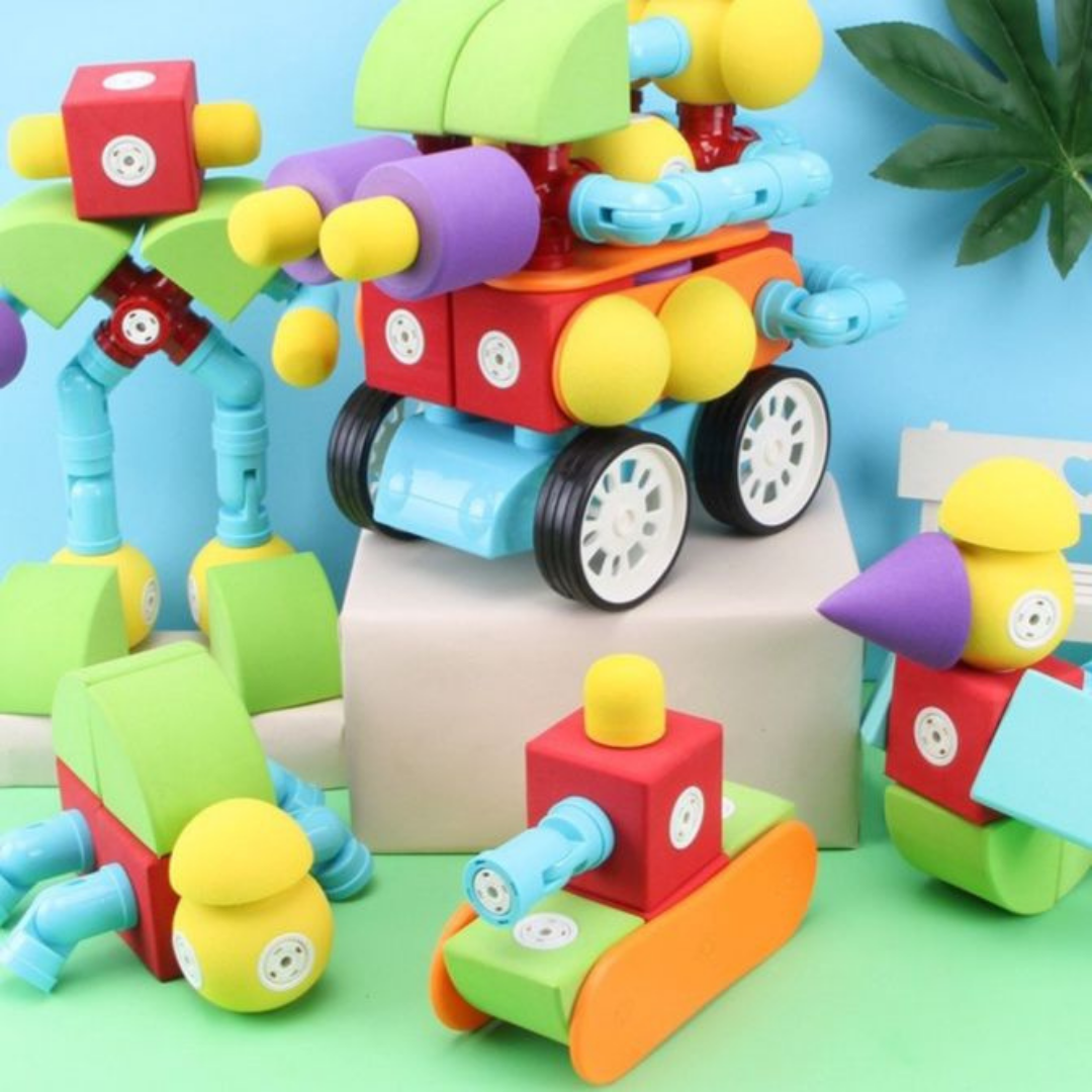 HOMERO Creative EVA Foam Educational Magnetic Building Blocks Set