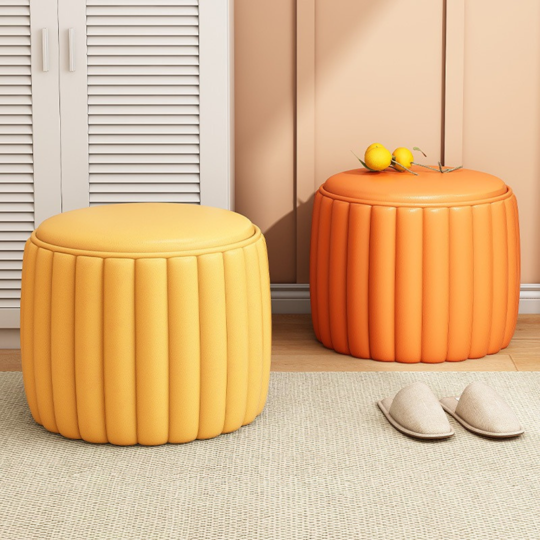 Homero Compact Modern Footstool with Soft Cushion (Multicolor)