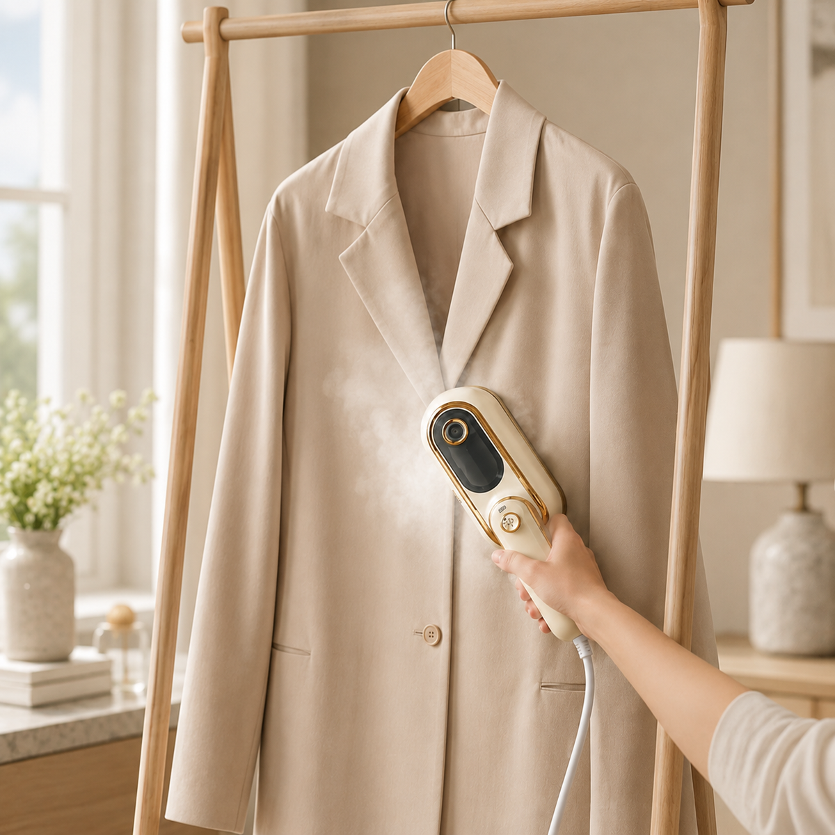 HOMERO Foldable Garment Steamer with Dual-Mode Ironing - 150ml Tank