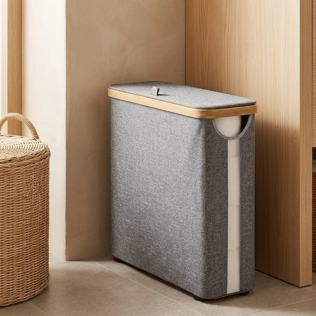 Multipurpose Waterproof Toilet Paper Organizer Basket with Lid