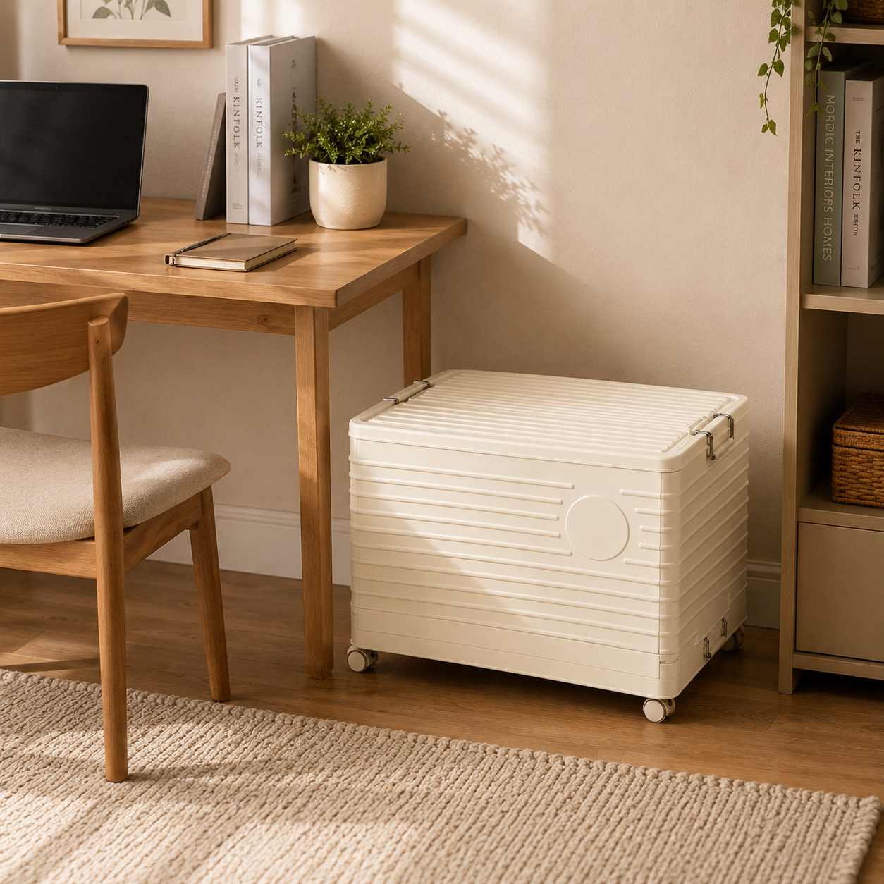 Multi Purpose Storage Utility Foldable Stackable Storage Box With Wheels