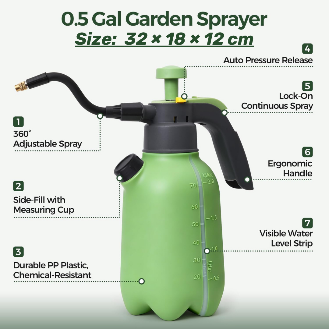 Adjustable Nozzle Hand Pump Pressure Sprayer Bottle