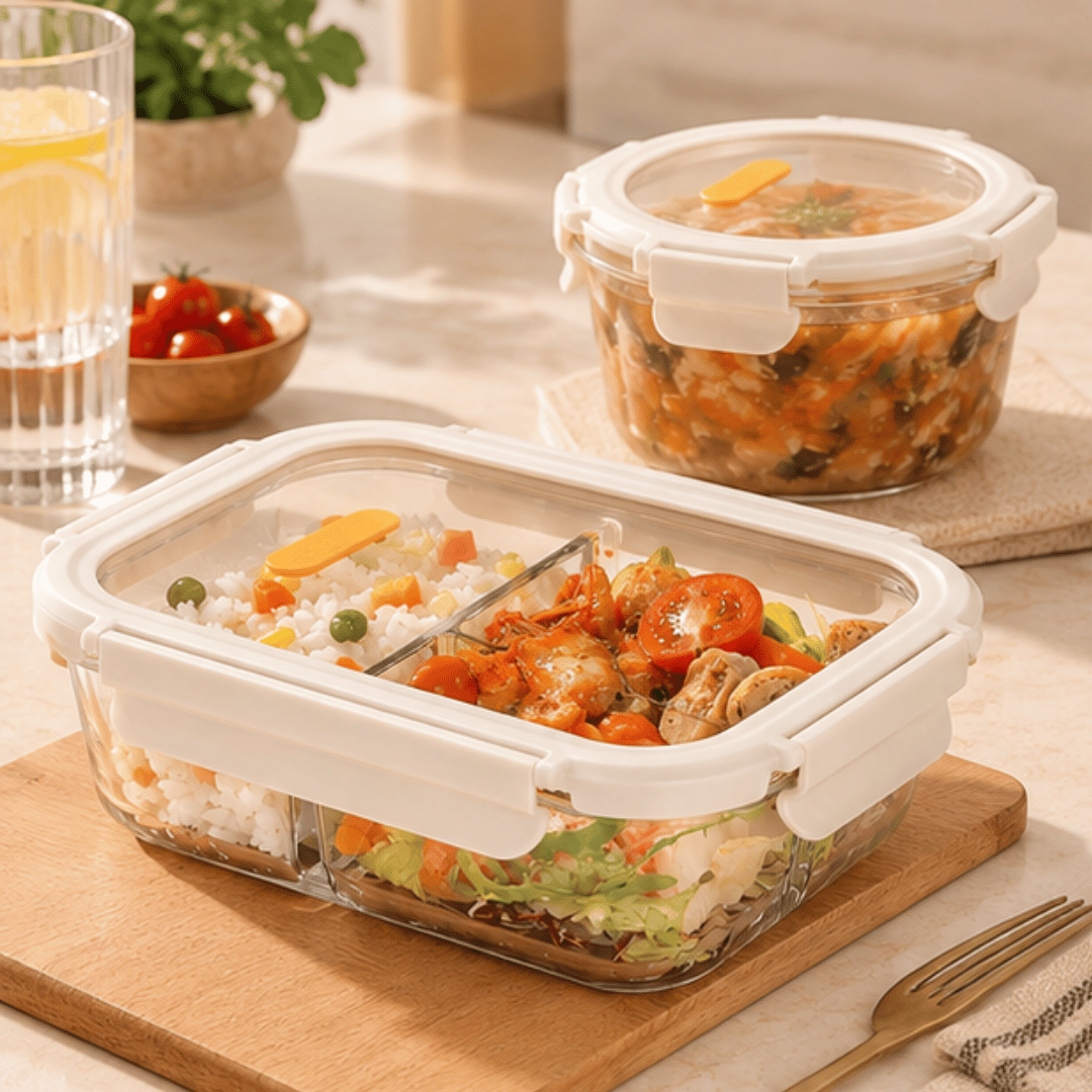 Microwave Safe Borosilicate Glass Food Storage Container