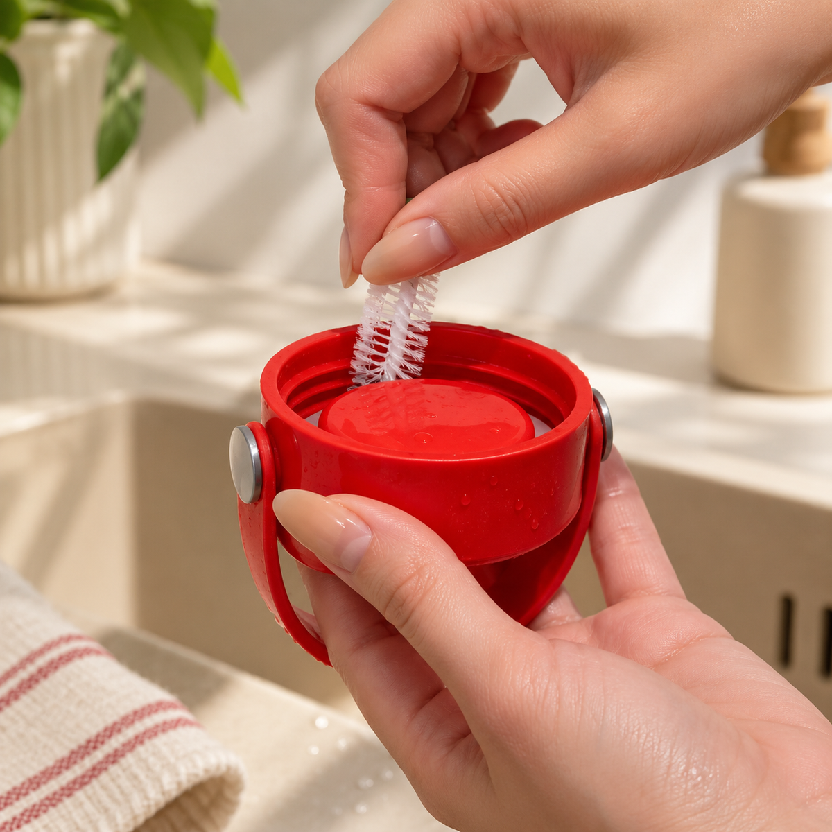 3 in 1 Telescopic Cup Cleaning Brush Set with Storage Case