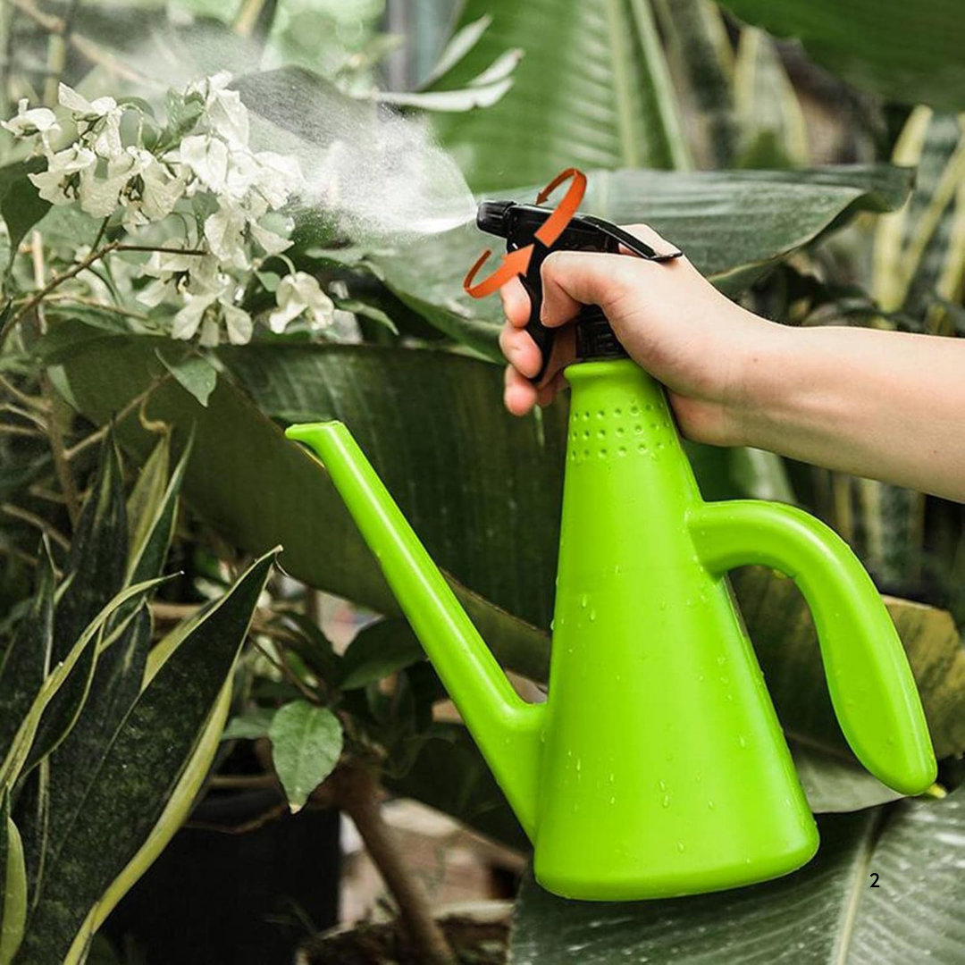 Durable Plastic Watering Can and Spray Bottle for Home Gardening