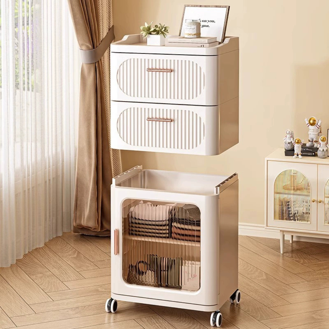 Multi Purpose Plastic Storage Drawer Cabinet with Wheels