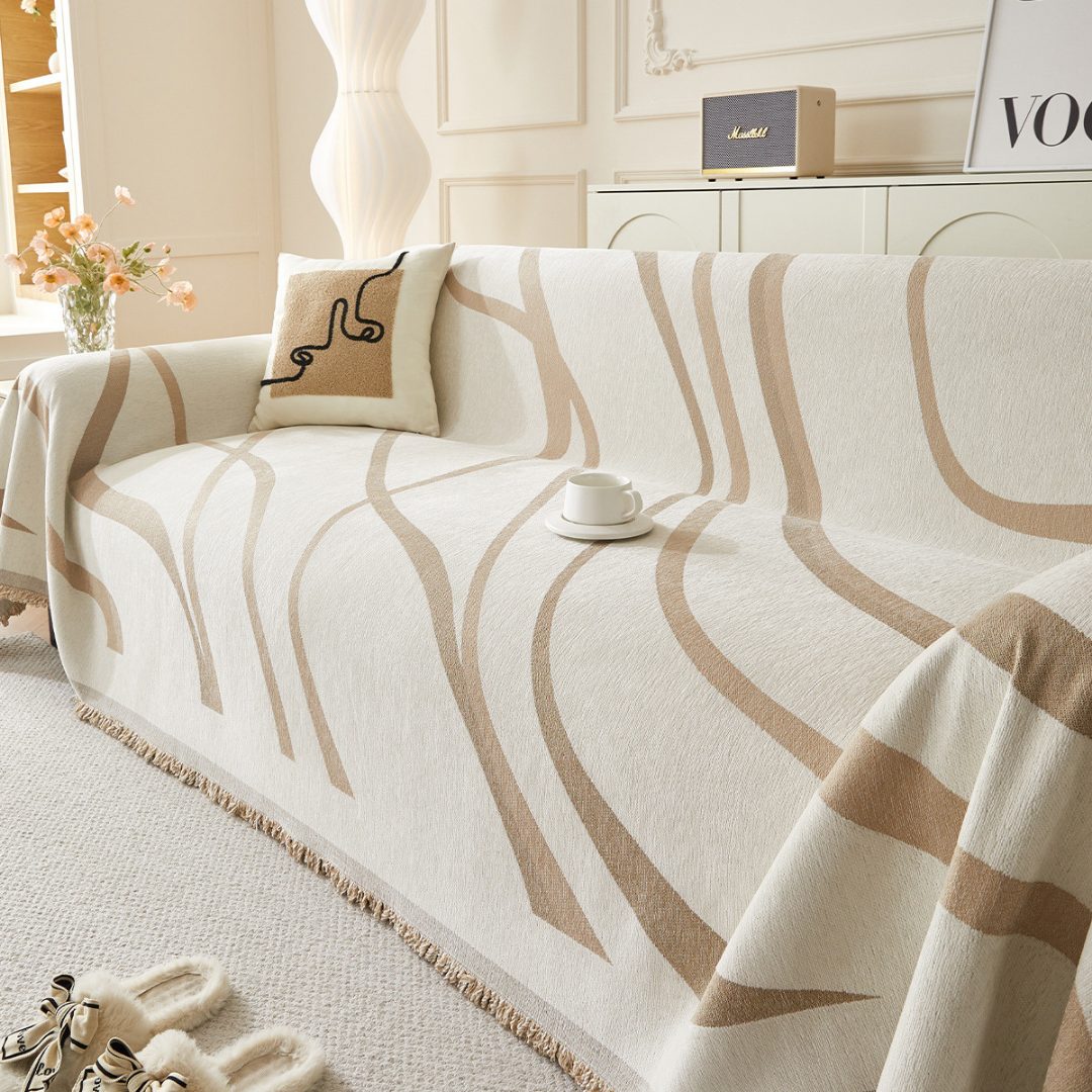 Classy All Season Chenille Fabric Anti-Slip Sofa Cover