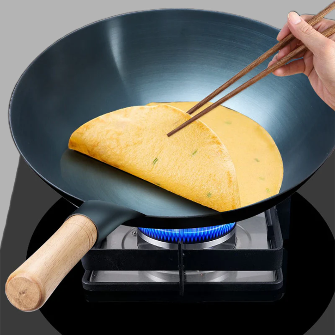 Uncoated Non-Stick Wok Pan