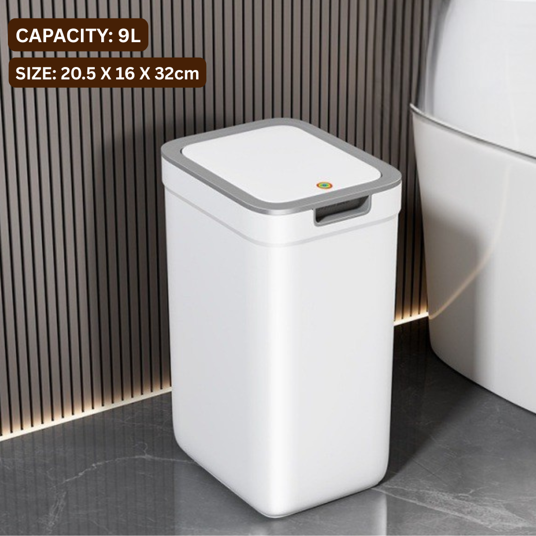 Wall-Mounted Push-Type Trash Can with Lid