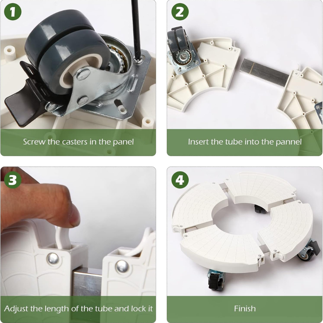 Heavy Duty Adjustable Plant Caddy with Lockable Wheels