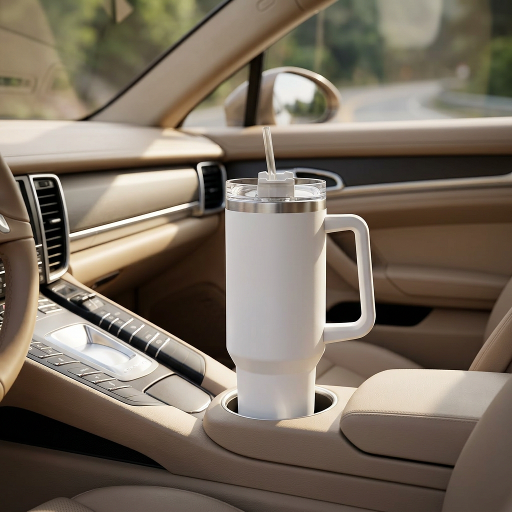 Double Wall Vacuum Insulation Stainless Steel Anti-Splash Tumbler