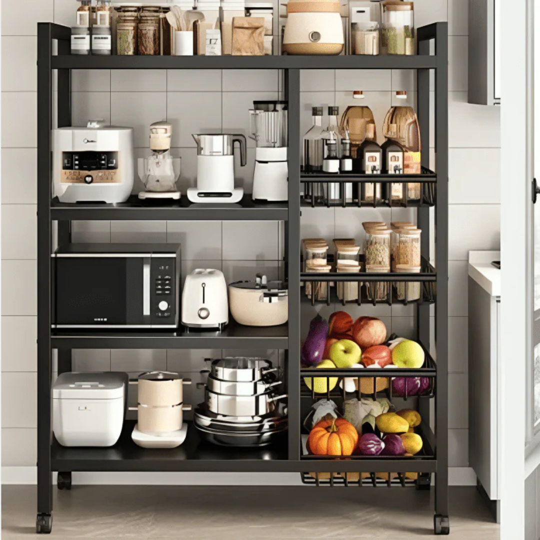 Multi Purpose Heavy Duty Mesh Baskets Storage Organizer with Wheels
