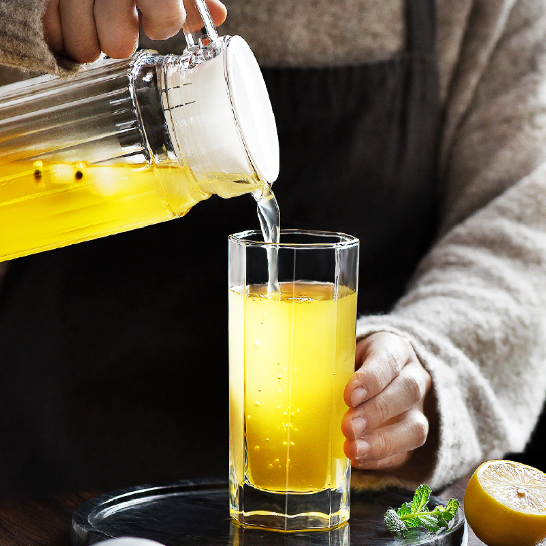 Elegant Glass Jug with Lid