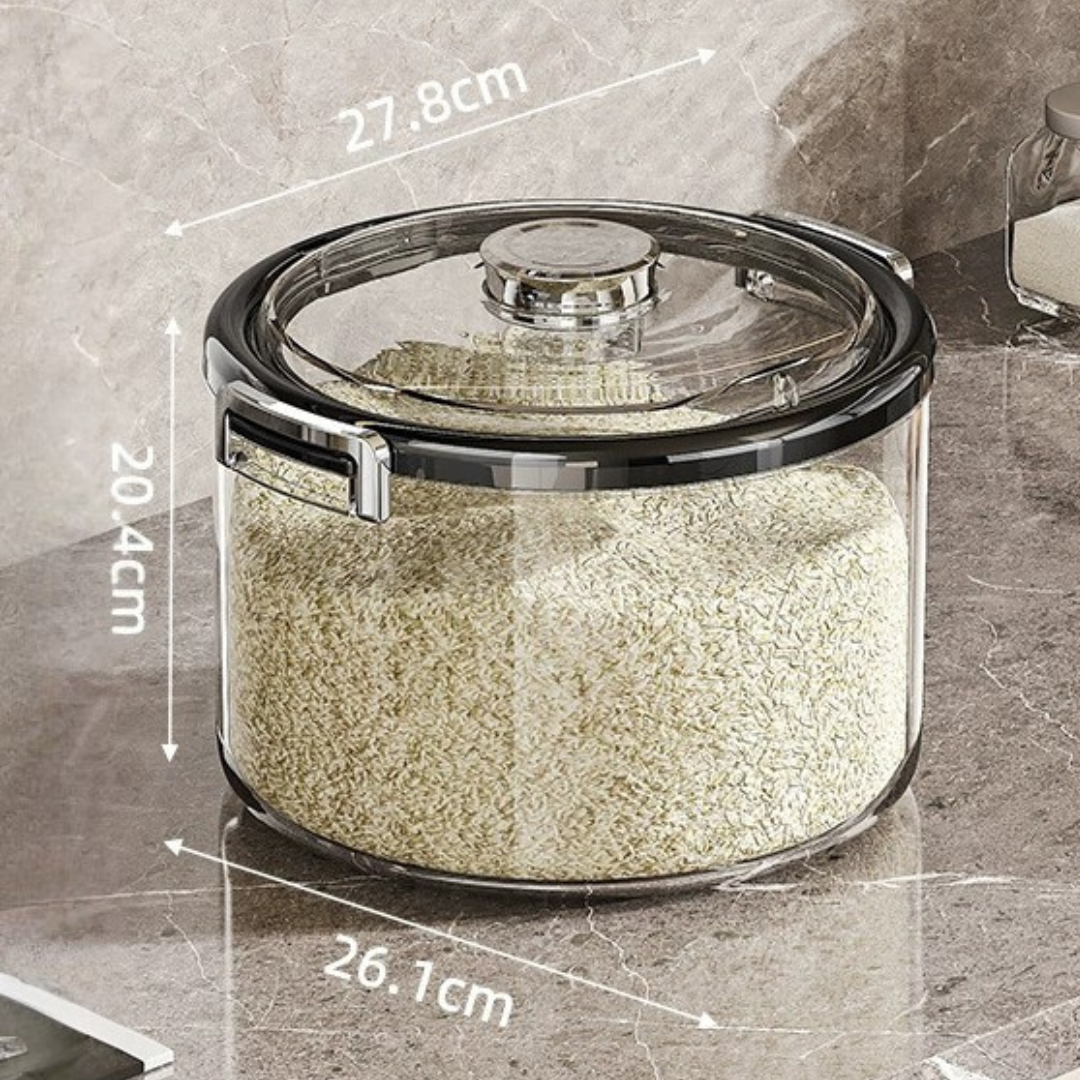 Homero Multi-Purpose Acrylic Airtight Grain Containers with Wide Flip-Top Opening