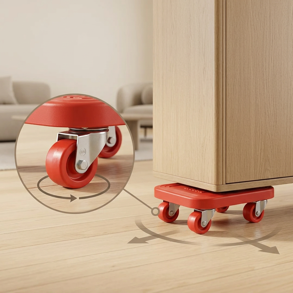 Heavy Load Furniture Shifter Kit with 360° Universal Rotating Wheels (4 Piece)