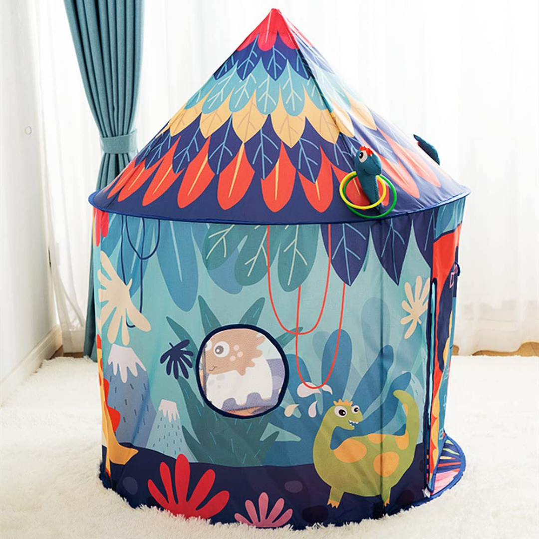Dinosaur Kids Play Foldable Tent with Ring Game