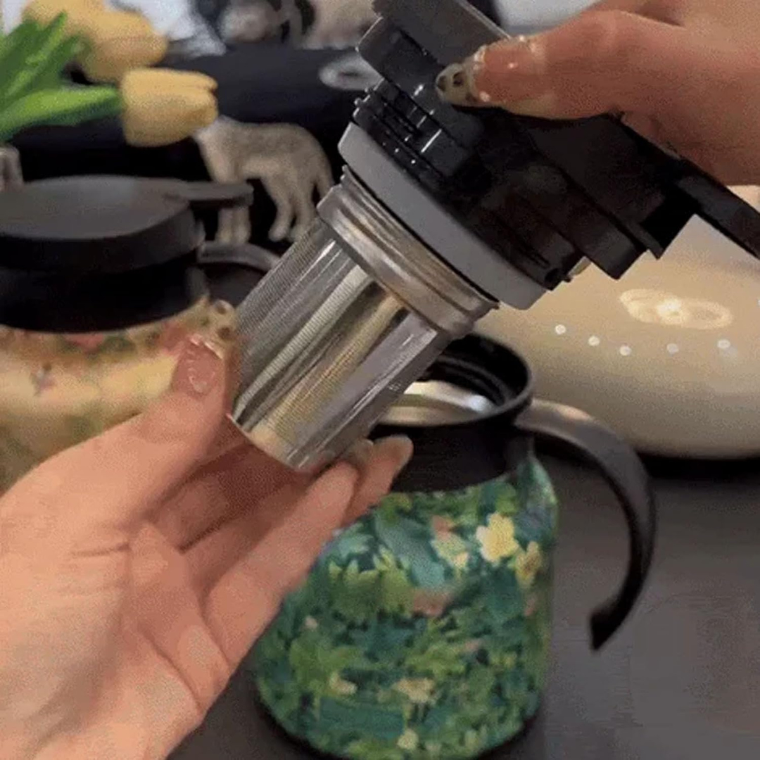 Homero Vintage Floral Stainless Steel Elegant Insulated Teapot - 800ml