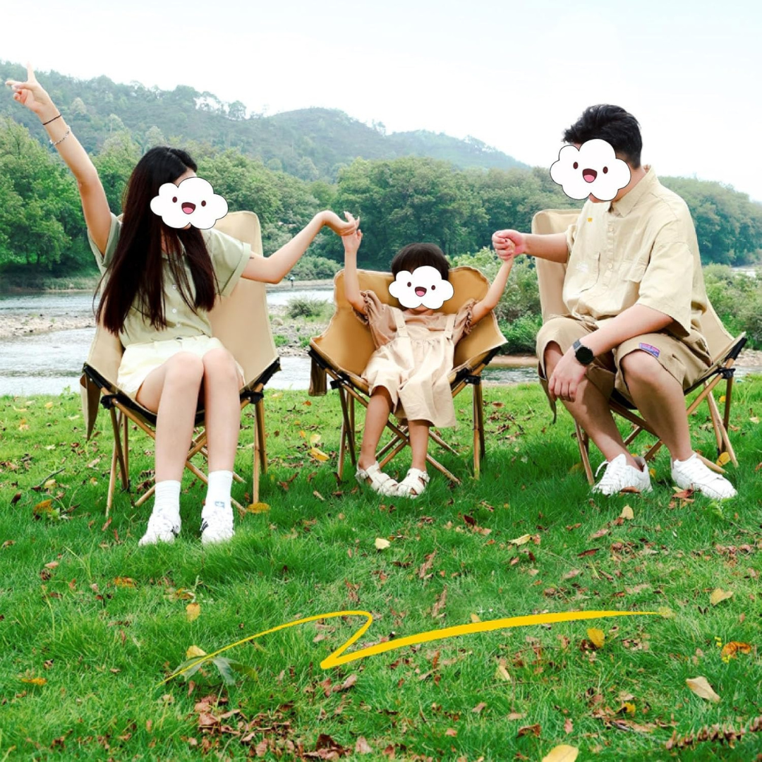 HOMERO Premium Foldable Camping Moon Lightweight Portable Chair