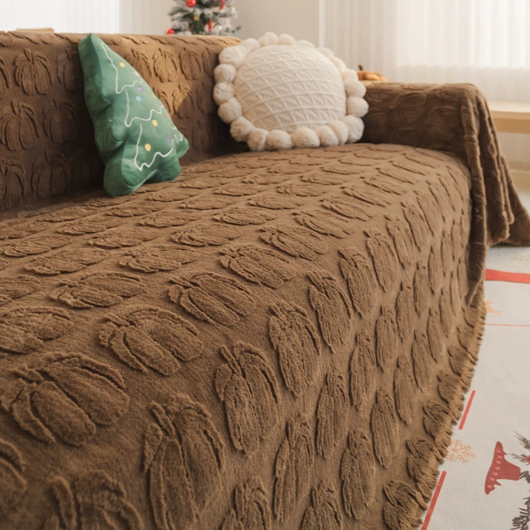 Durable Chenille Fibers Plush Throw Sofa Cover