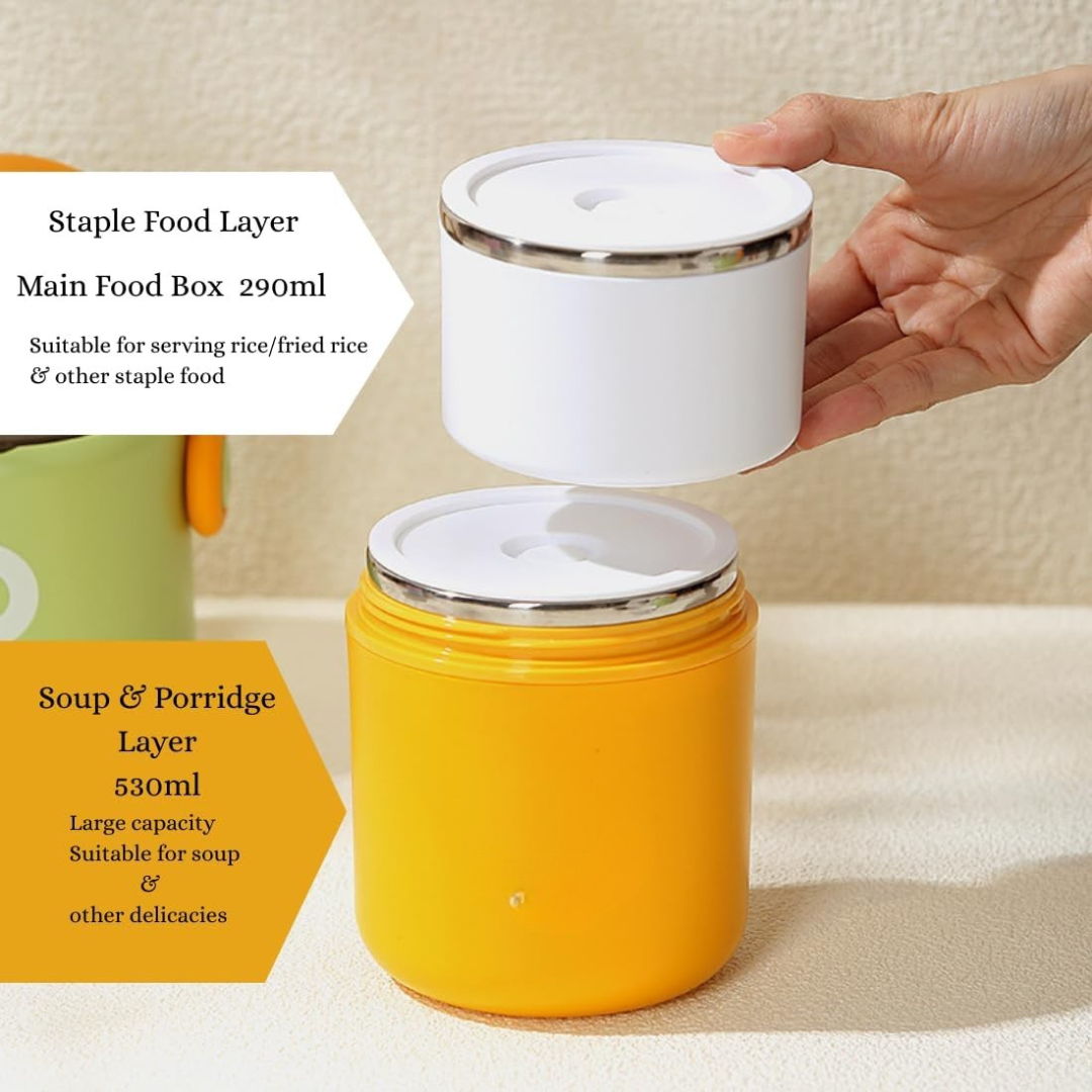 Double Wall Insulated Lunch Food Container with Handle