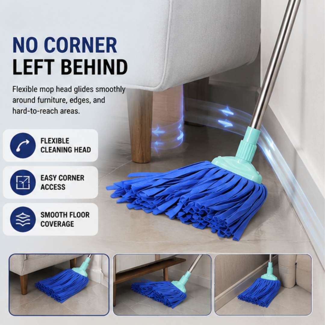 Super Absorbent PVA Sponge Mop with Stainless Steel Handle