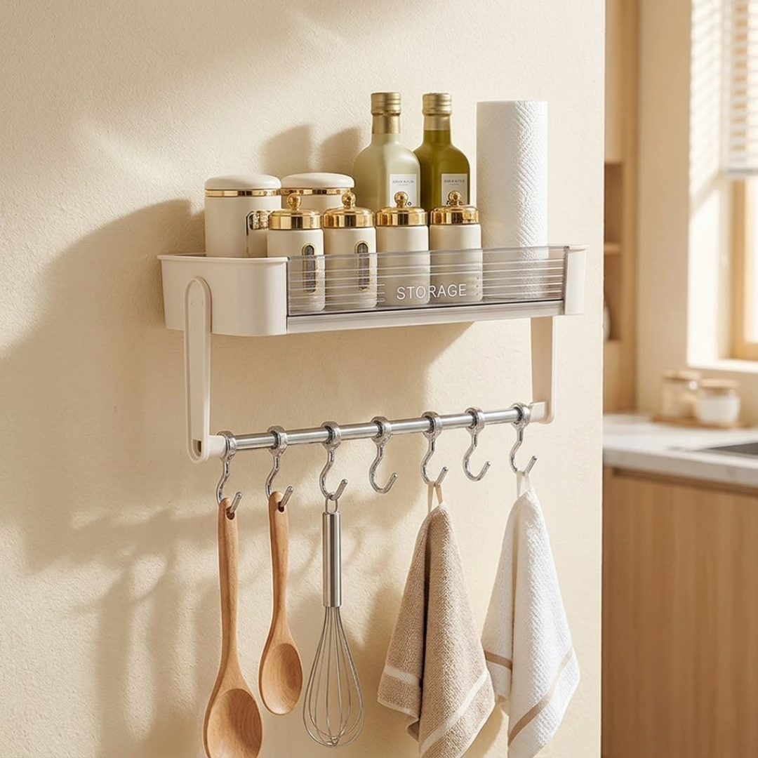 Multipurpose Wall Mounted Kitchen Bathroom Organizer