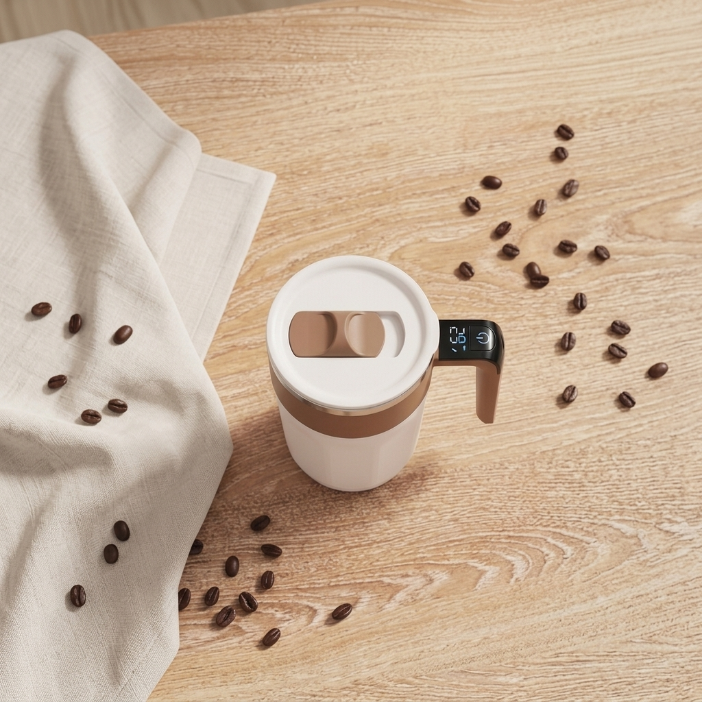 Homero Automatic Stirring Coffee Rechargeable Mug with Digital Display - 400ml