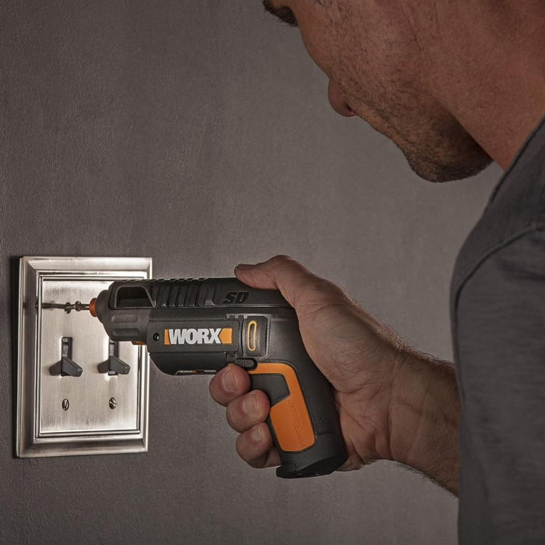 HOMERO Semi Automatic Cordless Electric Revolver Bit Storage 4V Lithium Power Screwdriver