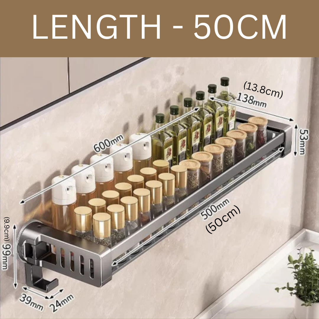 Homero Suction Cup Wall Mounted Kitchen Rack with Hook