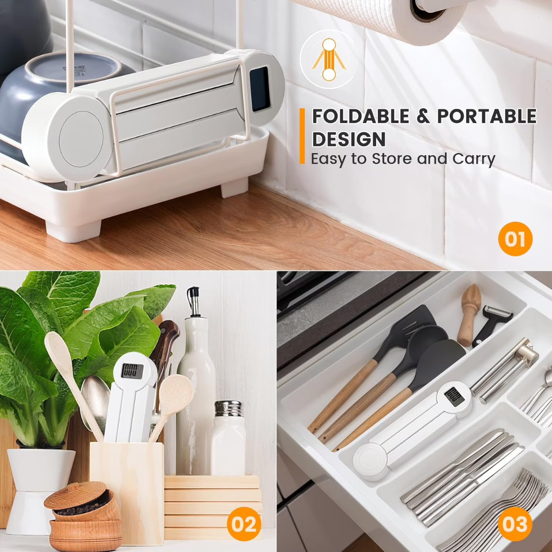 Foldable Digital Kitchen Food Weighing Scale with LCD Display