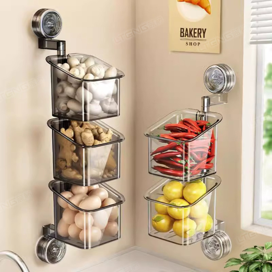 Homero Wall Mounted Suction Cup Rotating Organizer
