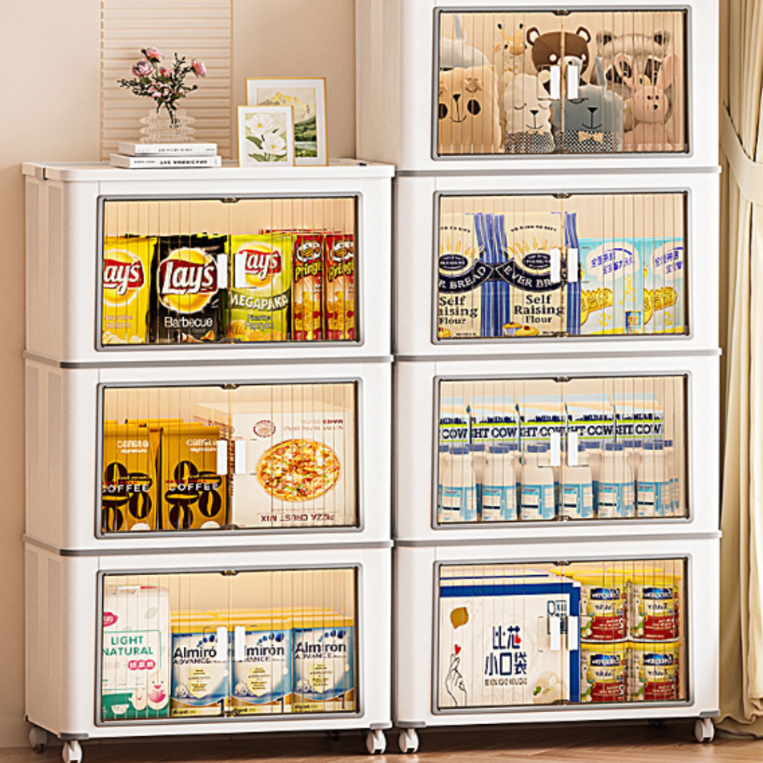 Stackable Multi-Layer Storage Cabinet