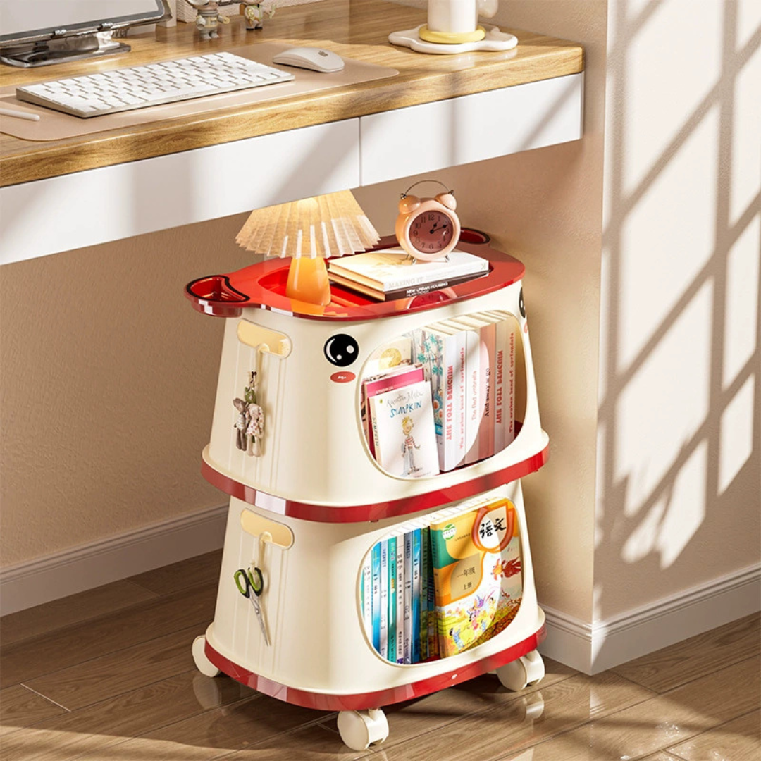 Cute Cartoon Multipurpose Storage Rack with Wheels