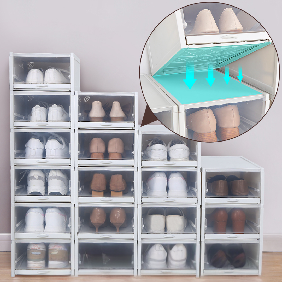 Quick Pull Stackable Dustproof Shoe Cabinet