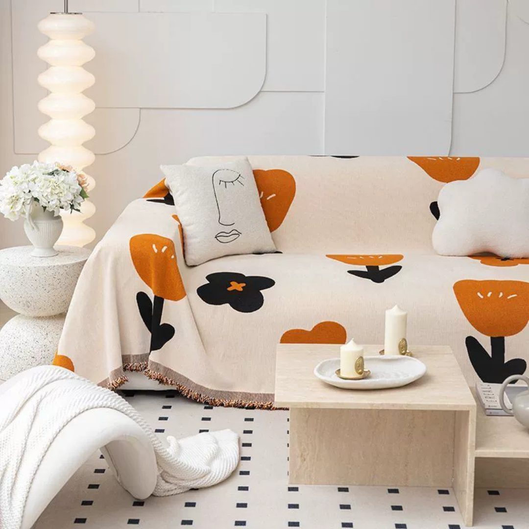 Premium Chenille Fabric Comfort Reversible Sofa Cover