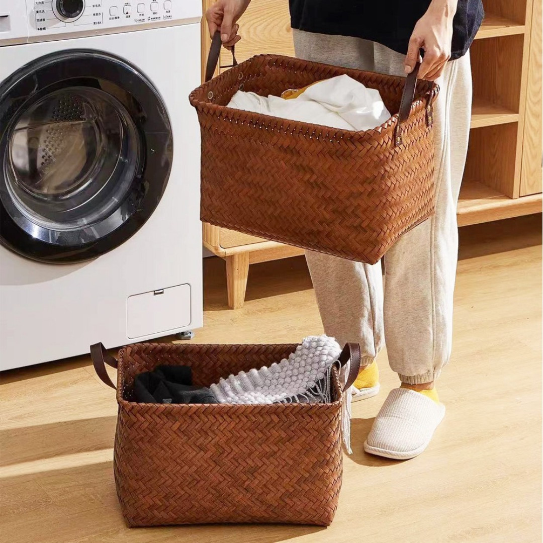 Homero Multipurpose American Style Hand-Woven Storage Basket
