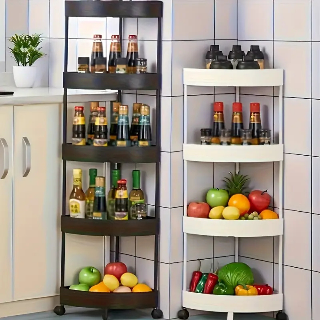 HOMERO Modern Multi-Layer Movable Corner Storage Shelf
