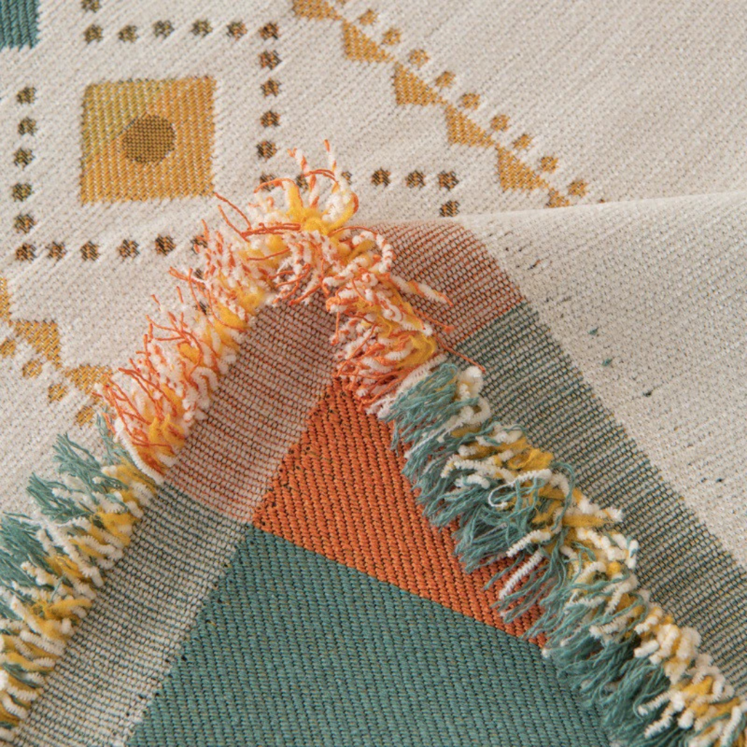 Unique Pattern Reversible Chenille Throw Sofa Cover