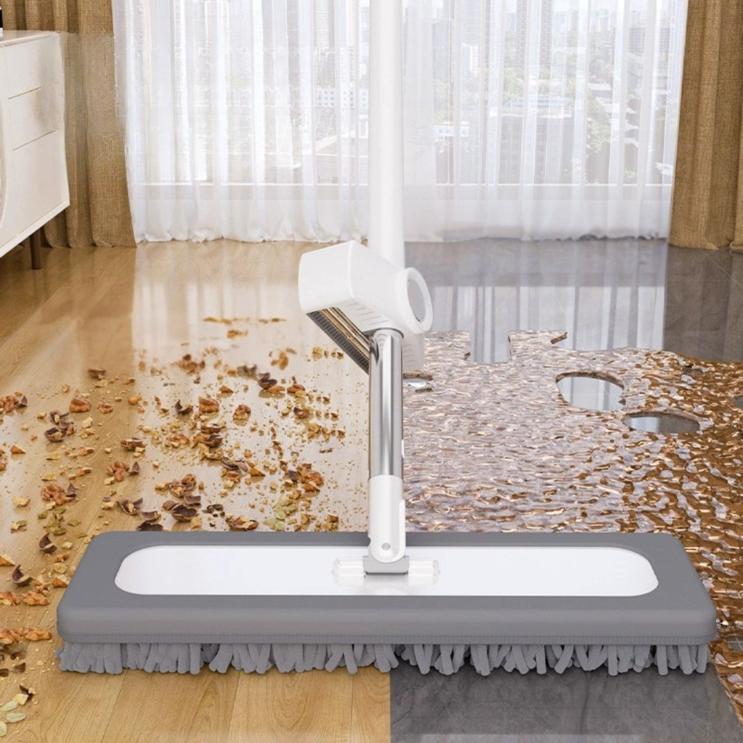 360° Flexible Hands-Free Scraping Flat Mop
