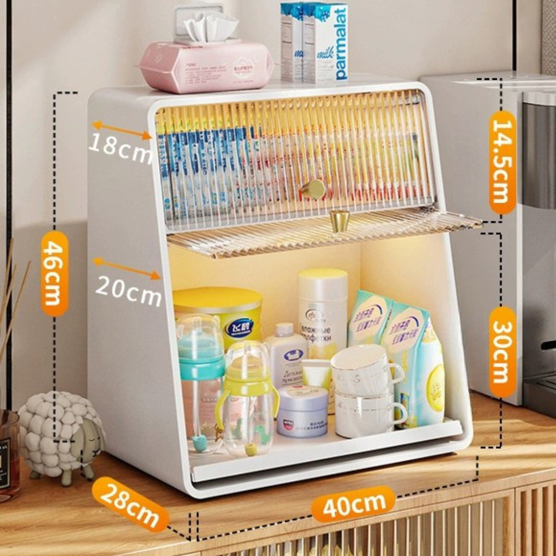 Multi-Purpose Smart Dustproof Storage Cabinet with Lighting
