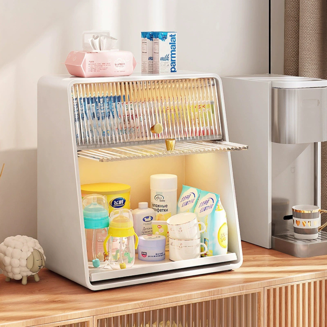 Multi-Purpose Smart Dustproof Storage Cabinet with Lighting