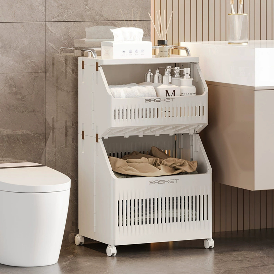 Homero Multi-Purpose Rolling Storage Cart With Lockable Wheels