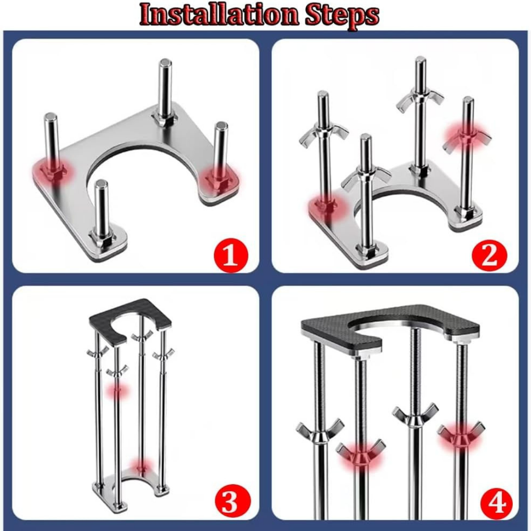 Homero Heavy Duty Stainless Steel Undermount Sink Support Adjustable Stand