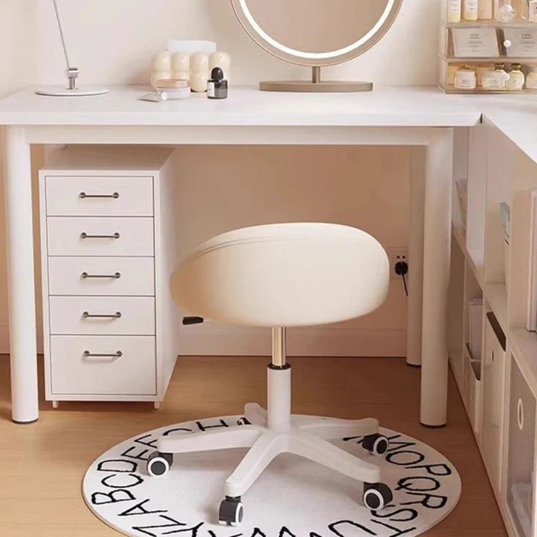 Modern Height Adjustable Ergonomic Backrest Rolling Stool