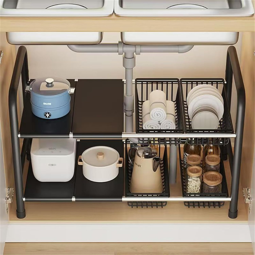Homero 2 Layer Expandable Under Sink Storage Rack