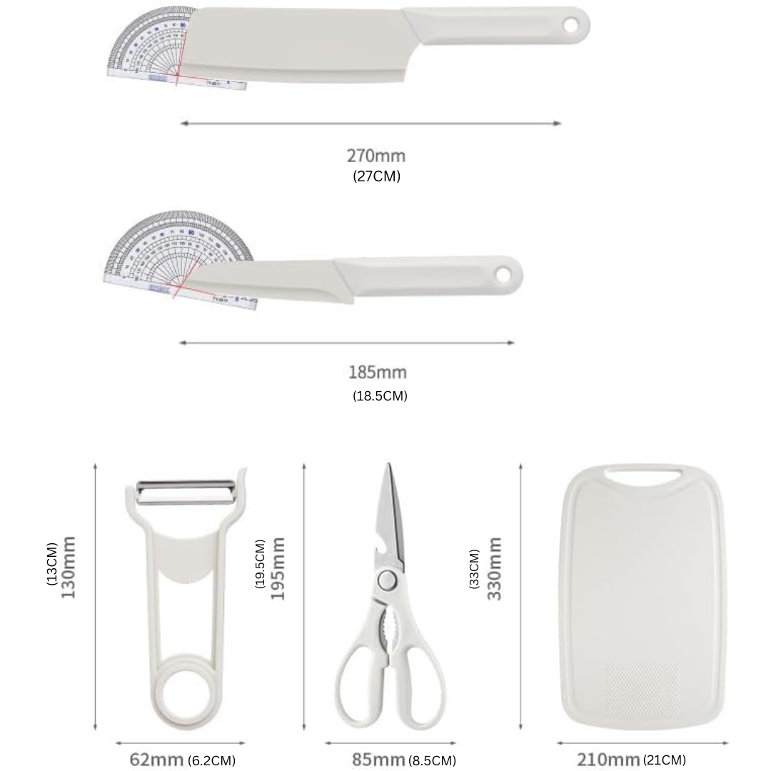 Multipurpose in 1 Cutting Board and Kitchen Tool Set