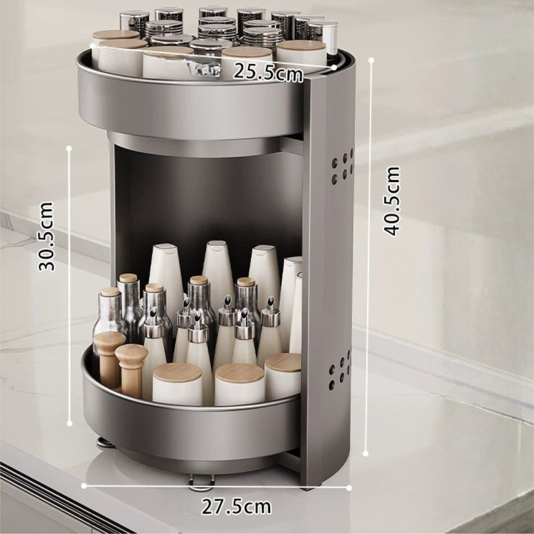 Multi-Use 360 Degree Rotating Carbon Steel Spice Rack