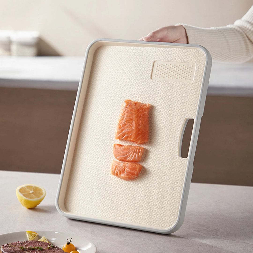 Homero Premium Double Sided Cutting Board with Grinding Zone