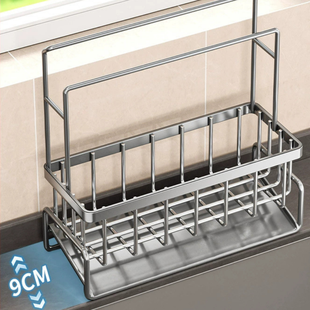 Homero Multi-Purpose Space-Saving Carbon Steel Sink Drain Rack